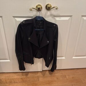 BCBG Maxazria biker blazer, bomber blazer black Medium